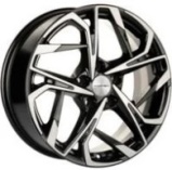 Khomen Wheels KHW1716 Black-FP 7*17 PCD:5*114,3 ET:40 66,1